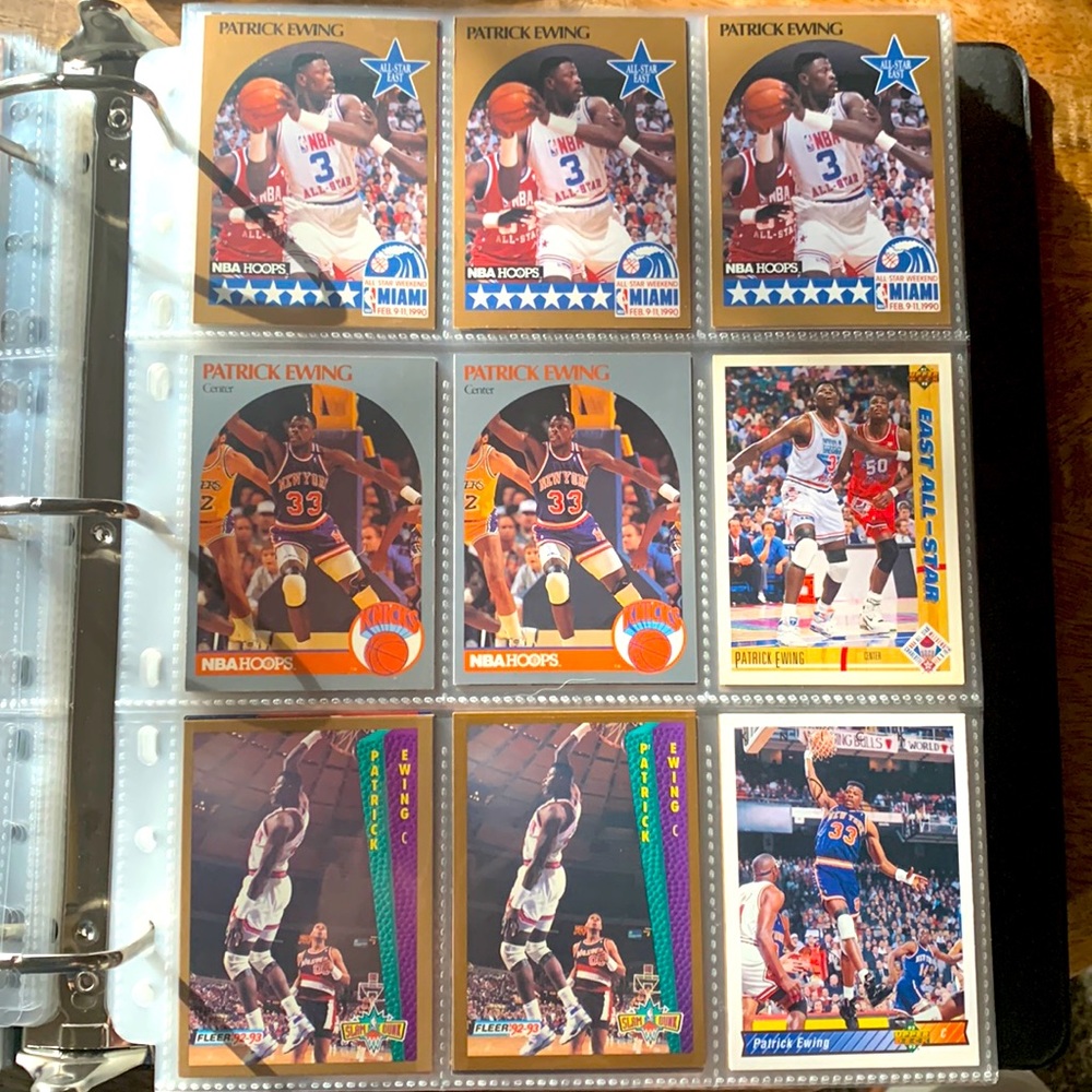 Patrick Ewing card lot - 6 cards